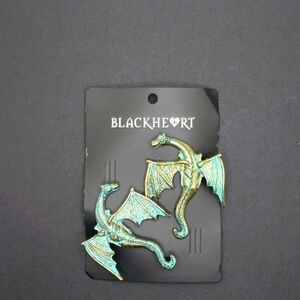 Blackheart Dragon Hair Clips Copper Metal Mythology hair clips